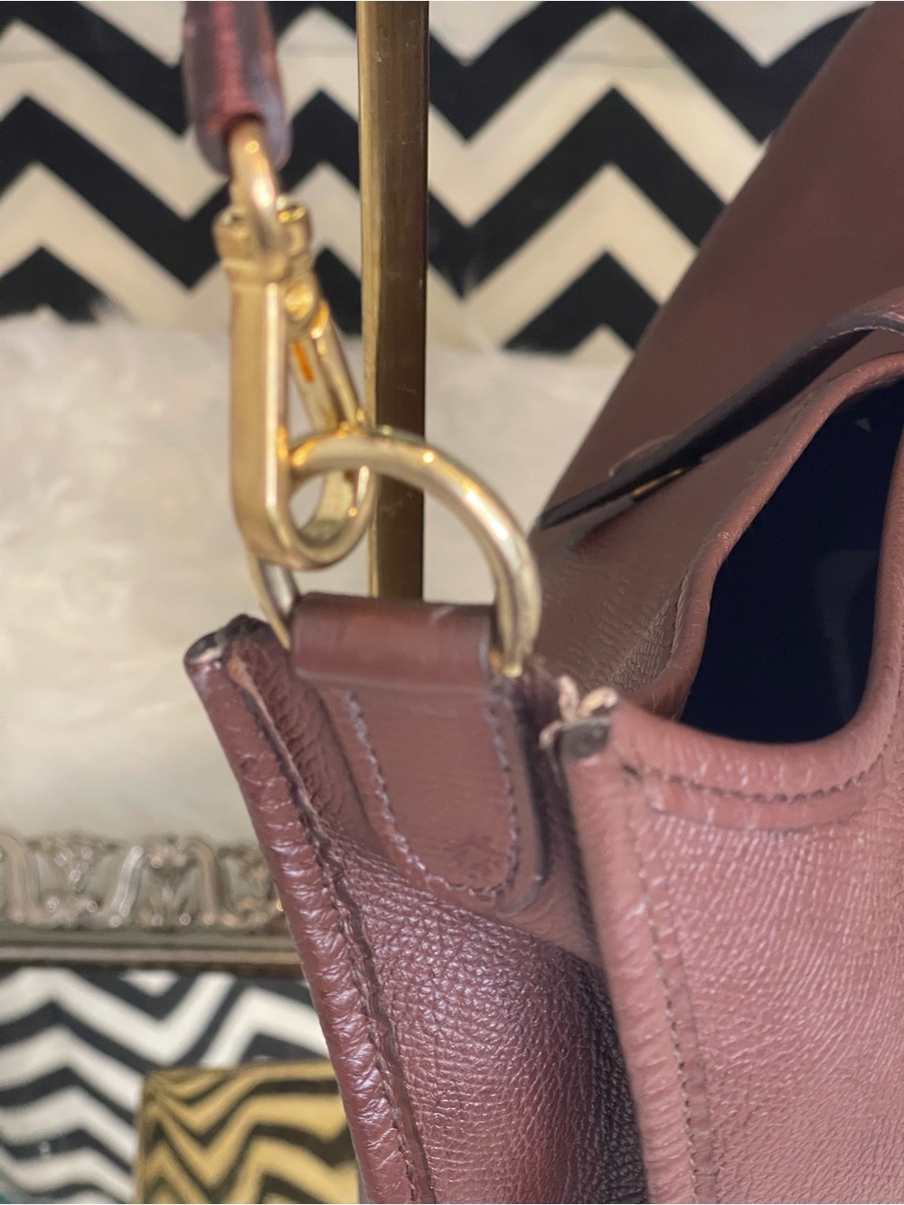 Hermès Vintage Evelyne I, 29 PM Crossbody Bag Rouge H Ardennes Leather 1988, GHW - Picture 10 of 16